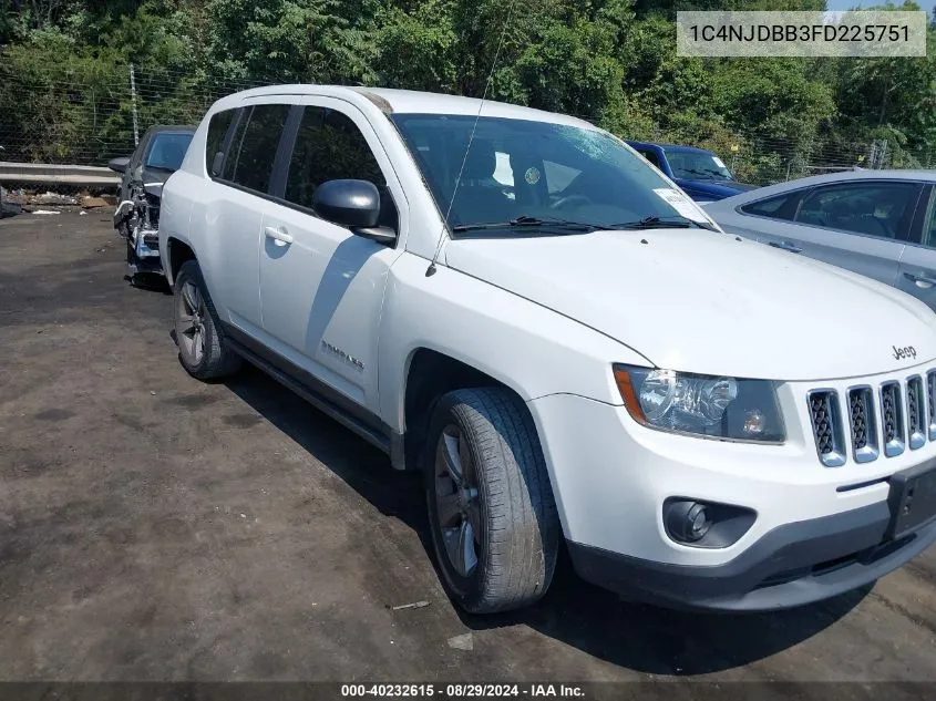 2015 Jeep Compass Sport VIN: 1C4NJDBB3FD225751 Lot: 40232615