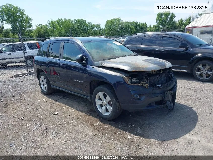 2015 Jeep Compass Sport VIN: 1C4NJDBB6FD332325 Lot: 40333240