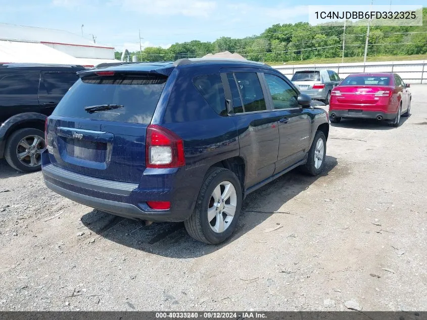 2015 Jeep Compass Sport VIN: 1C4NJDBB6FD332325 Lot: 40333240