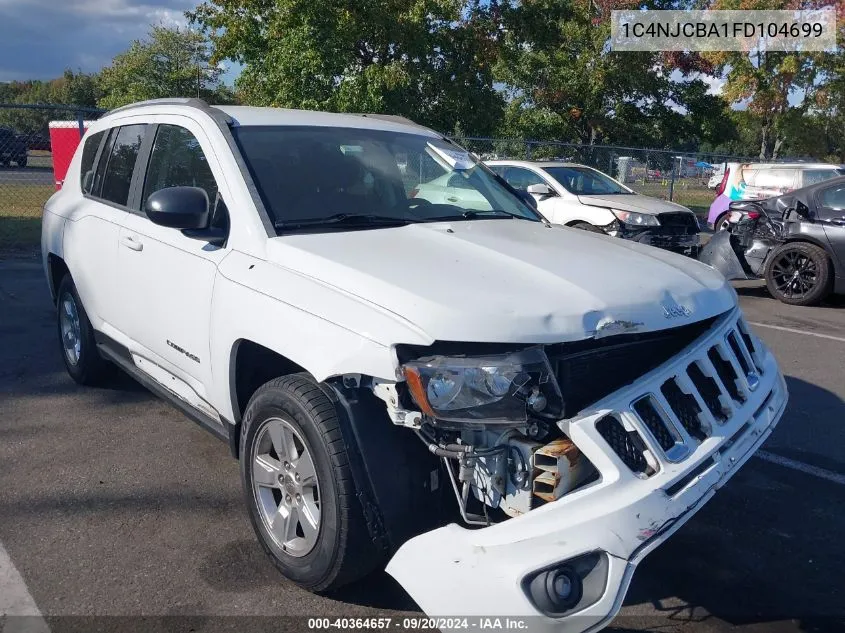 2015 Jeep Compass Sport VIN: 1C4NJCBA1FD104699 Lot: 40364657