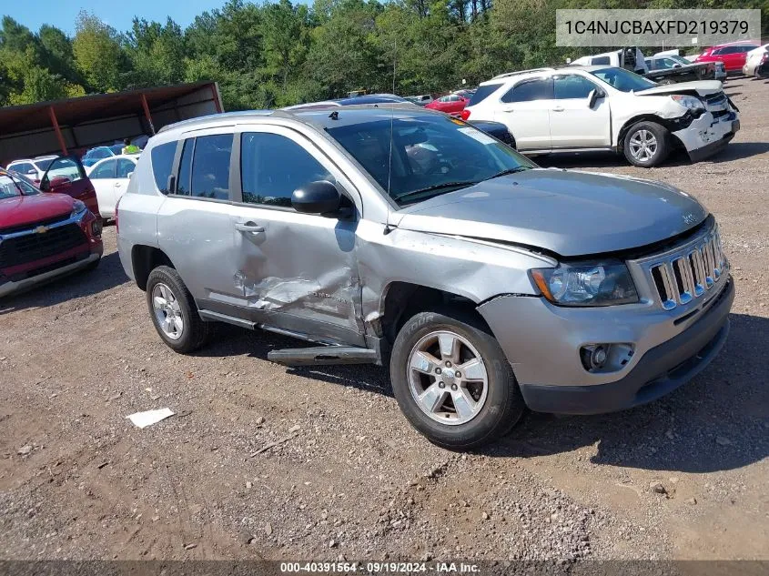 2015 Jeep Compass Sport VIN: 1C4NJCBAXFD219379 Lot: 40391564