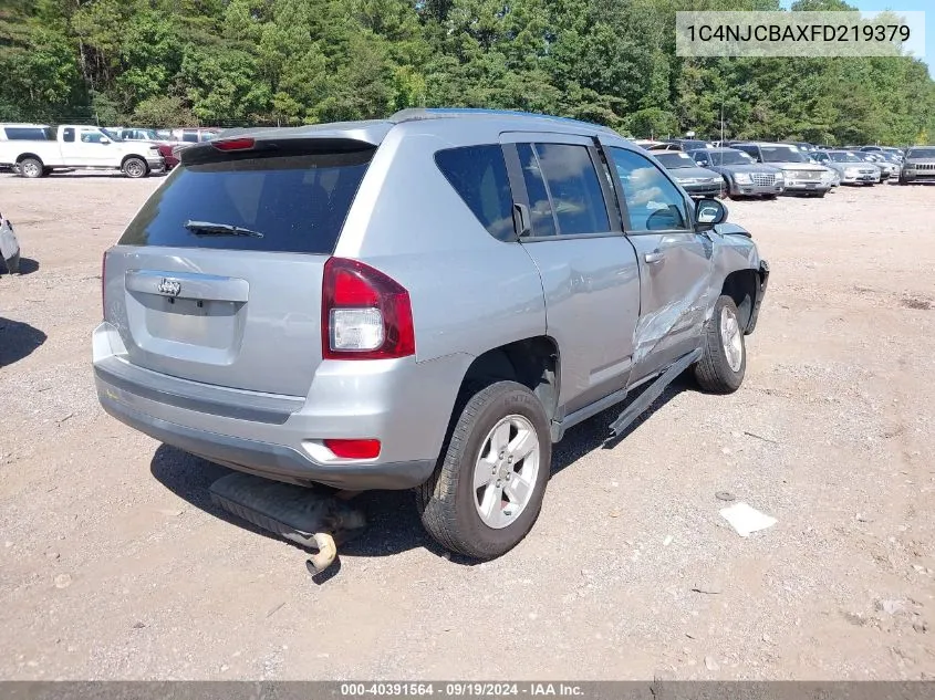 2015 Jeep Compass Sport VIN: 1C4NJCBAXFD219379 Lot: 40391564