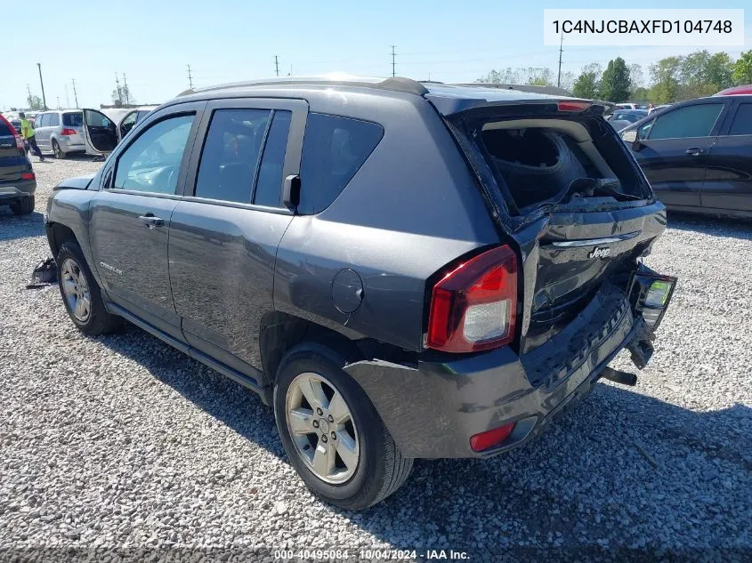 2015 Jeep Compass Sport VIN: 1C4NJCBAXFD104748 Lot: 40495084