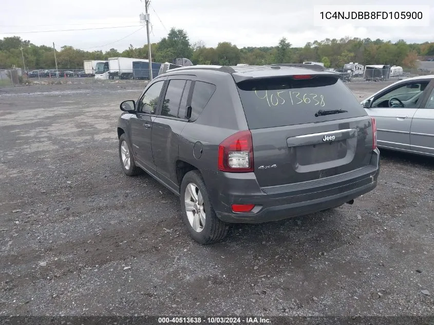 2015 Jeep Compass Sport VIN: 1C4NJDBB8FD105900 Lot: 40513638