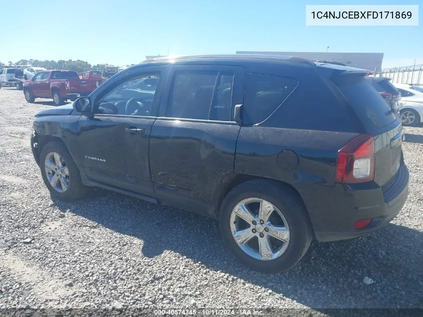 2015 Jeep Compass Latitude VIN: 1C4NJCEBXFD171869 Lot: 40574345