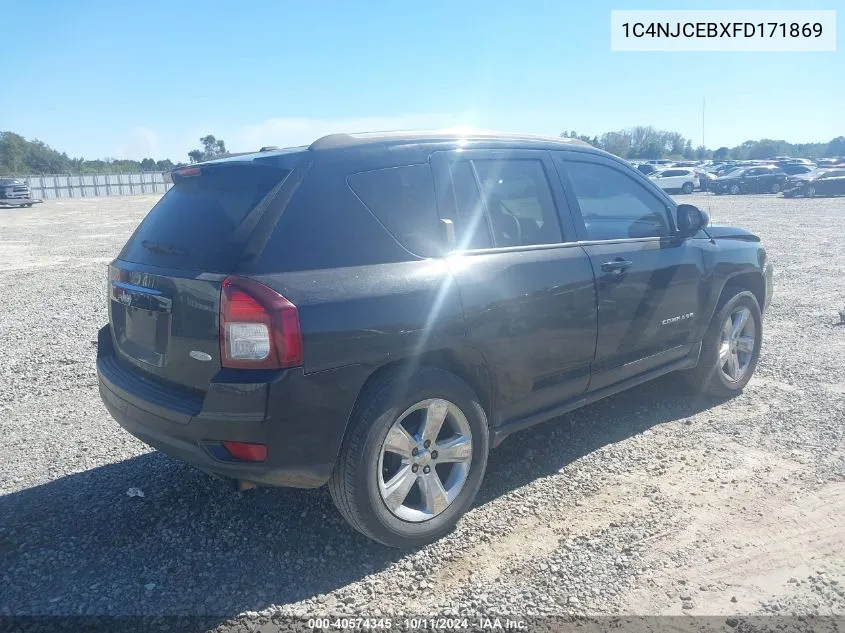 2015 Jeep Compass Latitude VIN: 1C4NJCEBXFD171869 Lot: 40574345