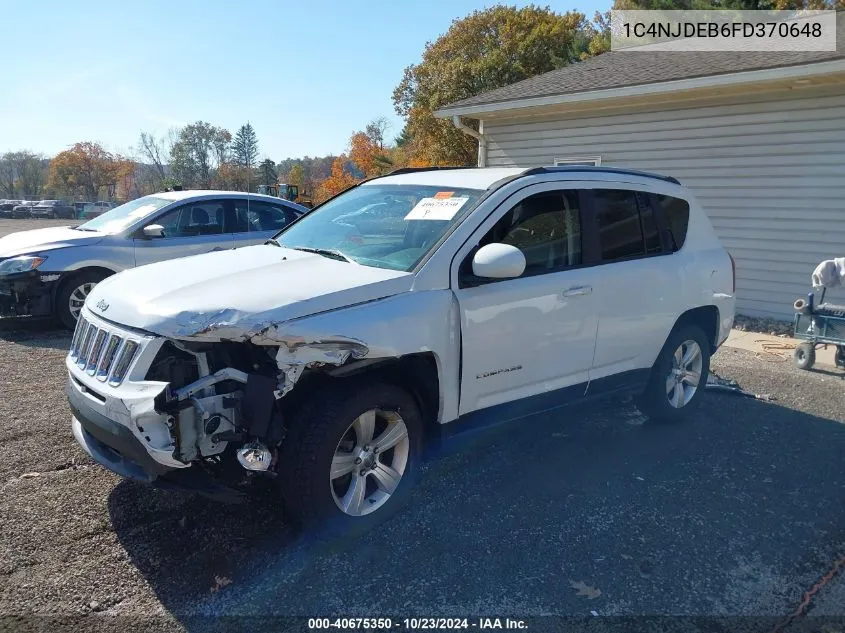 2015 Jeep Compass Latitude VIN: 1C4NJDEB6FD370648 Lot: 40675350