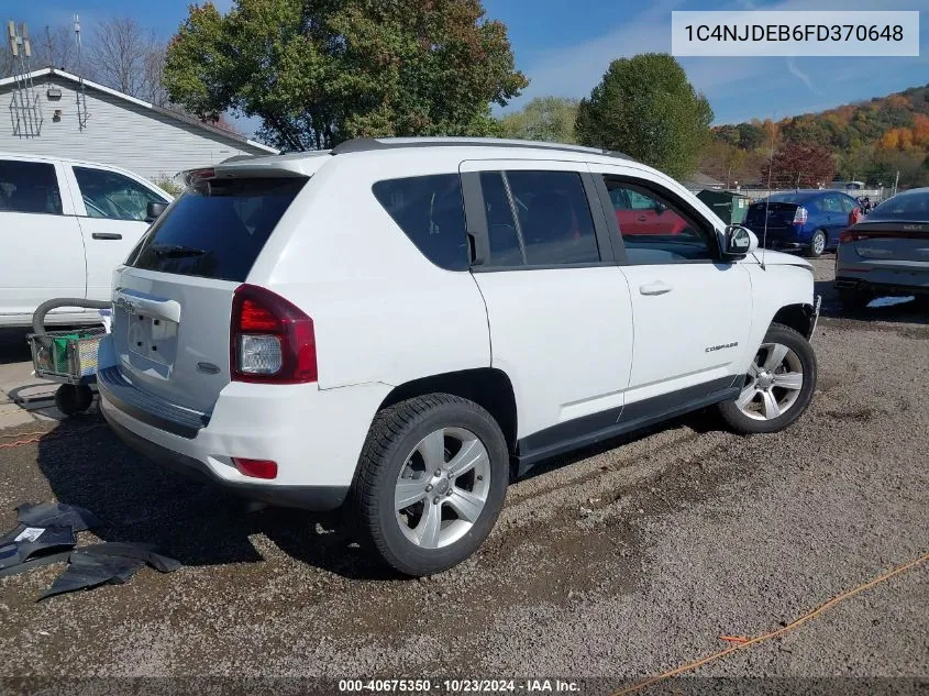 2015 Jeep Compass Latitude VIN: 1C4NJDEB6FD370648 Lot: 40675350