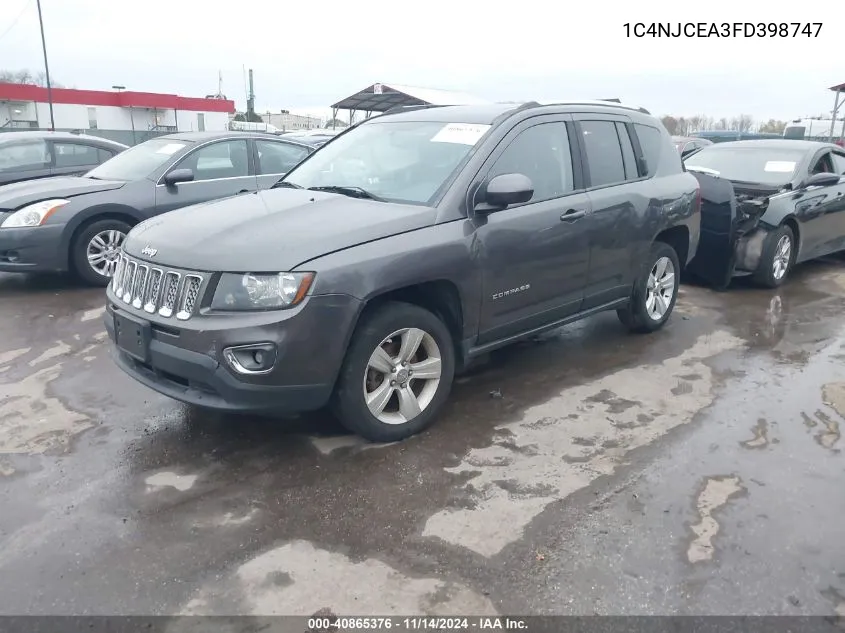 2015 Jeep Compass High Altitude Edition VIN: 1C4NJCEA3FD398747 Lot: 40865376