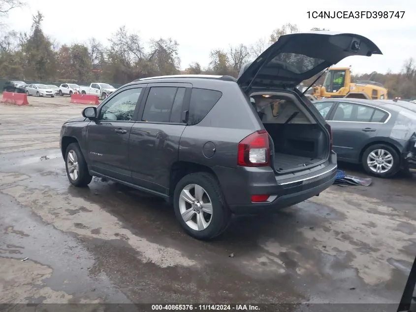 2015 Jeep Compass High Altitude Edition VIN: 1C4NJCEA3FD398747 Lot: 40865376