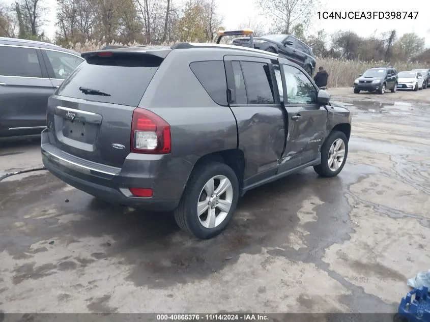 2015 Jeep Compass High Altitude Edition VIN: 1C4NJCEA3FD398747 Lot: 40865376