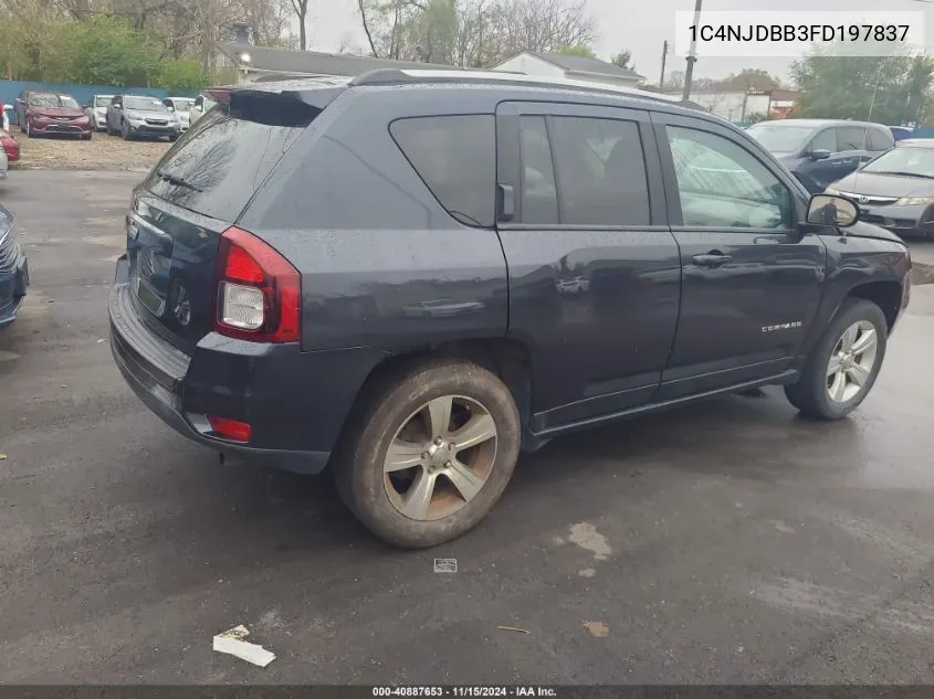 2015 Jeep Compass Sport VIN: 1C4NJDBB3FD197837 Lot: 40887653