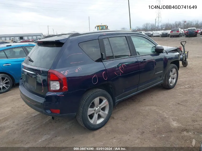 1C4NJDBB4GD741649 2016 Jeep Compass Sport