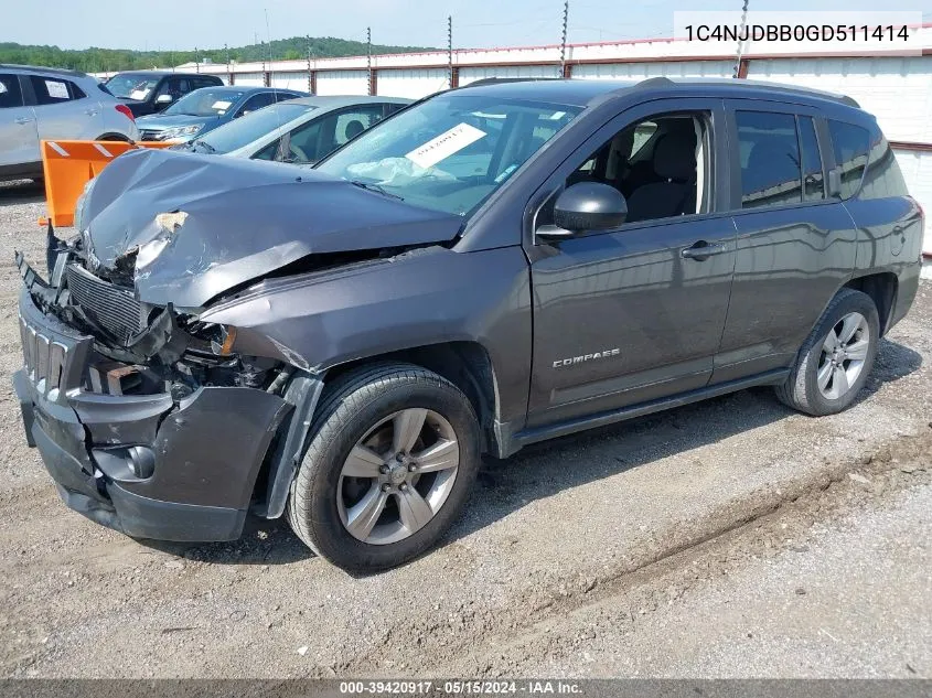 1C4NJDBB0GD511414 2016 Jeep Compass Sport