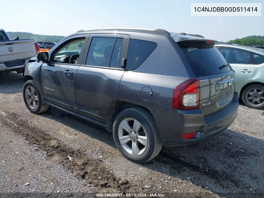 1C4NJDBB0GD511414 2016 Jeep Compass Sport