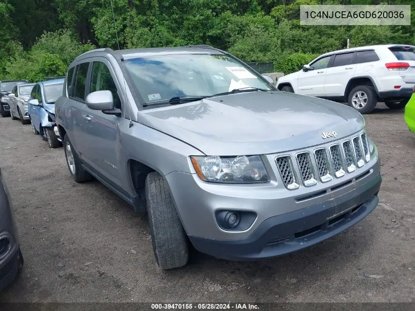 2016 Jeep Compass Latitude VIN: 1C4NJCEA6GD620036 Lot: 39470155