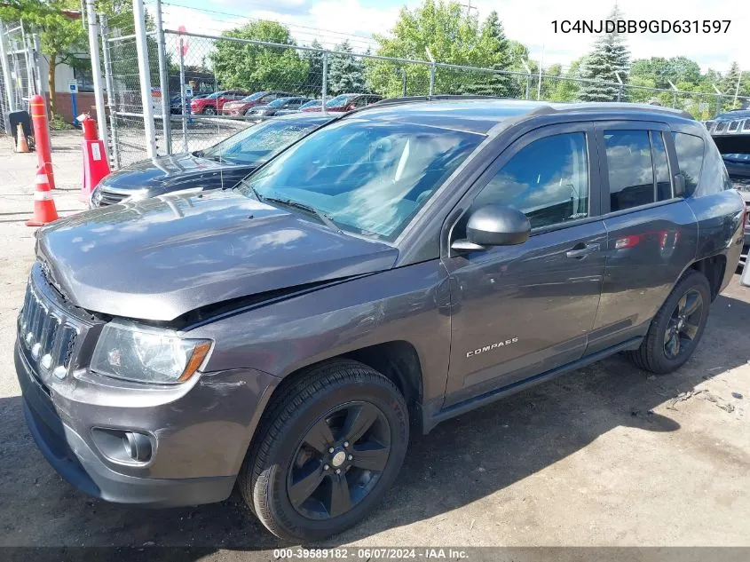 2016 Jeep Compass Sport VIN: 1C4NJDBB9GD631597 Lot: 39589182