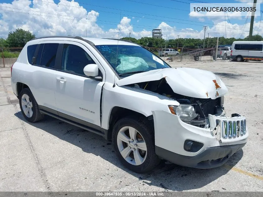 2016 Jeep Compass Latitude VIN: 1C4NJCEA3GD633035 Lot: 39647935