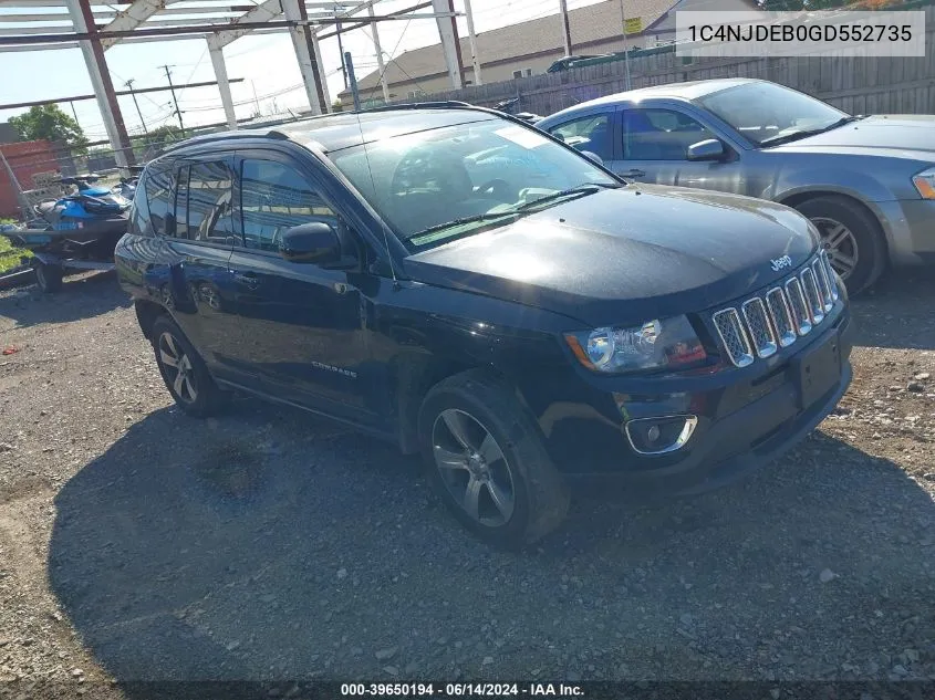 2016 Jeep Compass High Altitude Edition VIN: 1C4NJDEB0GD552735 Lot: 39650194