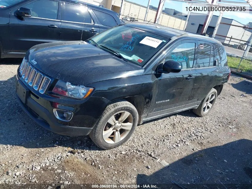 2016 Jeep Compass High Altitude Edition VIN: 1C4NJDEB0GD552735 Lot: 39650194