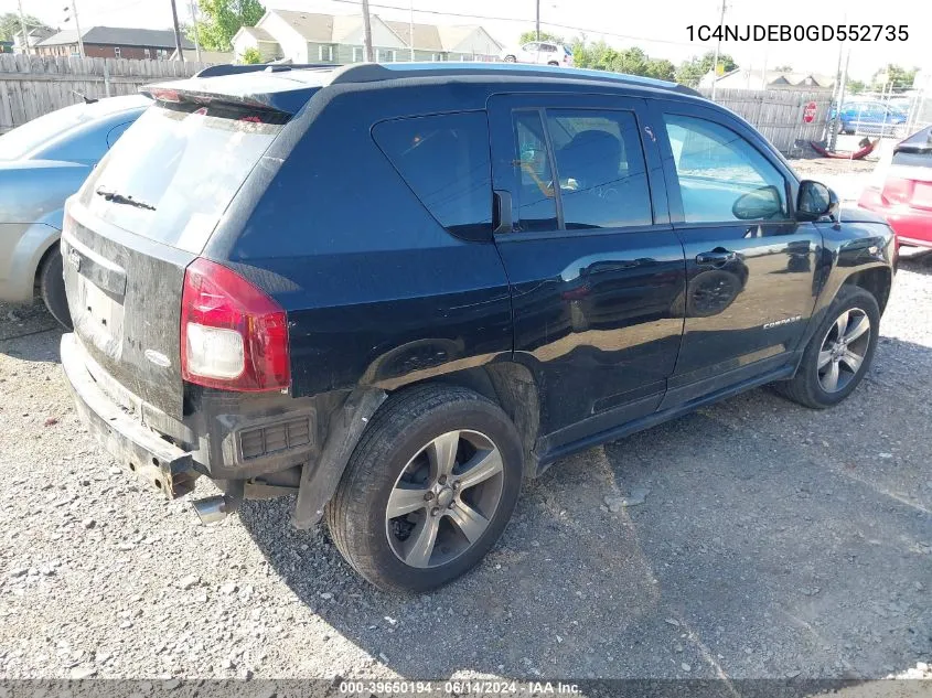 1C4NJDEB0GD552735 2016 Jeep Compass High Altitude Edition