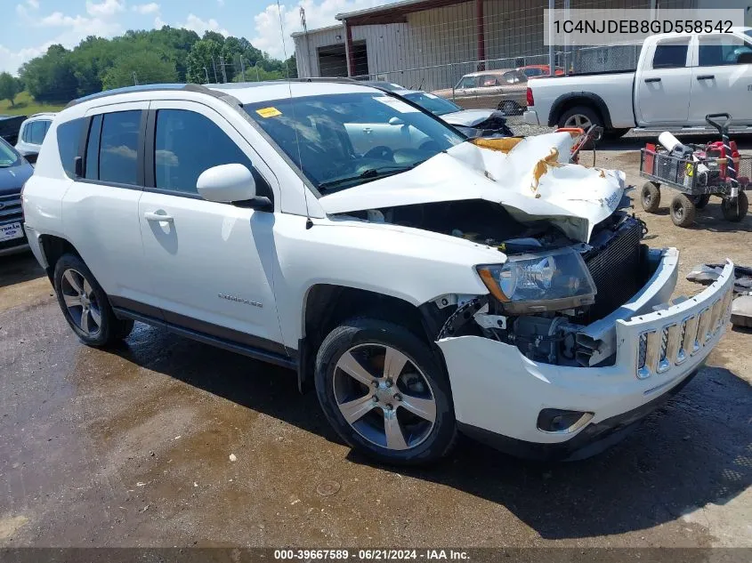 2016 Jeep Compass High Altitude Edition VIN: 1C4NJDEB8GD558542 Lot: 39667589