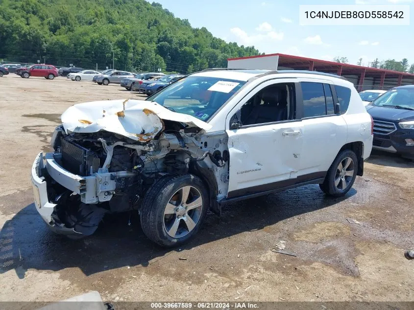 1C4NJDEB8GD558542 2016 Jeep Compass High Altitude Edition