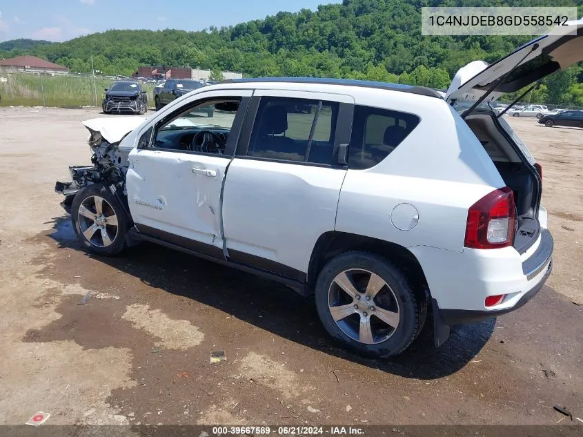 2016 Jeep Compass High Altitude Edition VIN: 1C4NJDEB8GD558542 Lot: 39667589