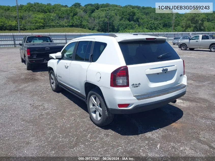 2016 Jeep Compass High Altitude Edition VIN: 1C4NJDEB3GD559243 Lot: 39727921