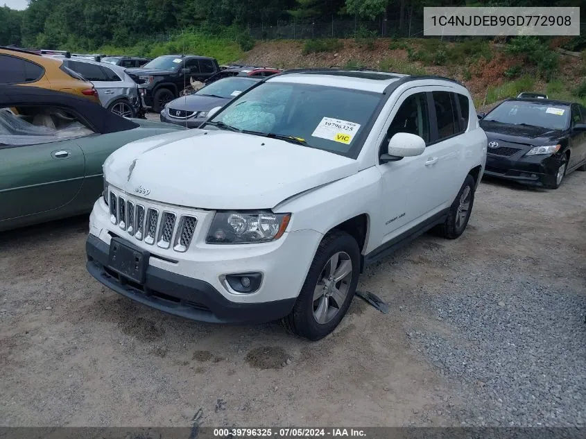 2016 Jeep Compass High Altitude Edition VIN: 1C4NJDEB9GD772908 Lot: 39796325