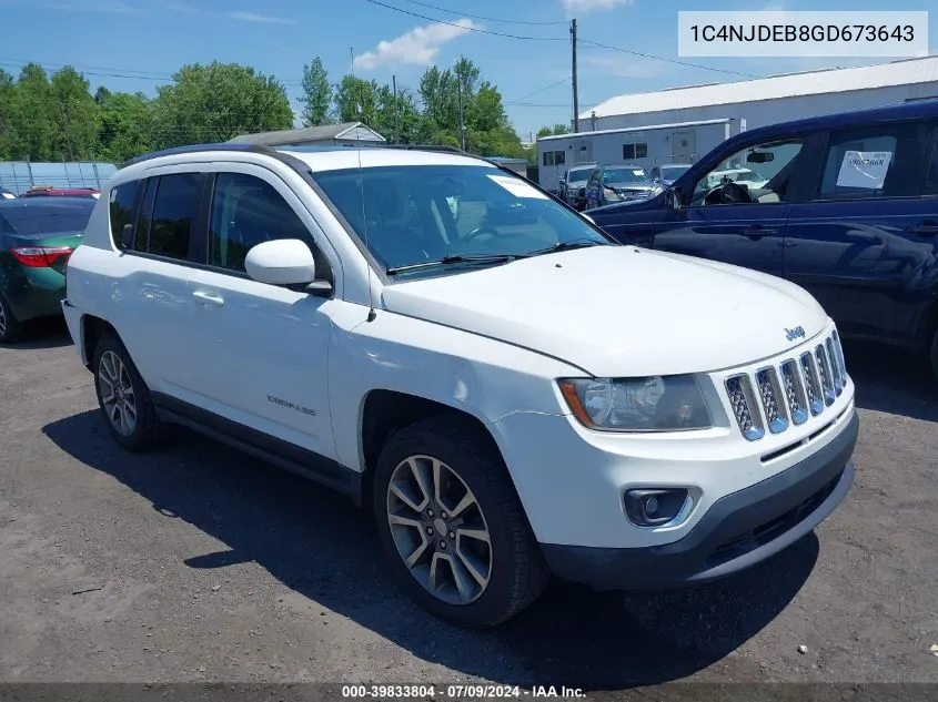 1C4NJDEB8GD673643 2016 Jeep Compass High Altitude Edition