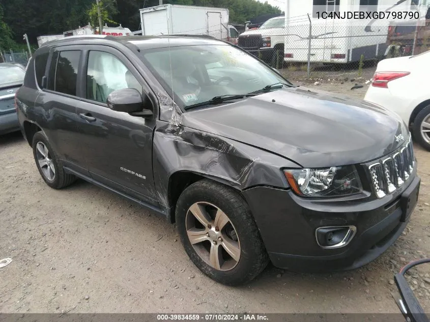 2016 Jeep Compass High Altitude Edition VIN: 1C4NJDEBXGD798790 Lot: 39834559