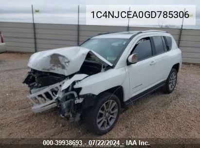 1C4NJCEA0GD785306 2016 Jeep Compass High Altitude Edition