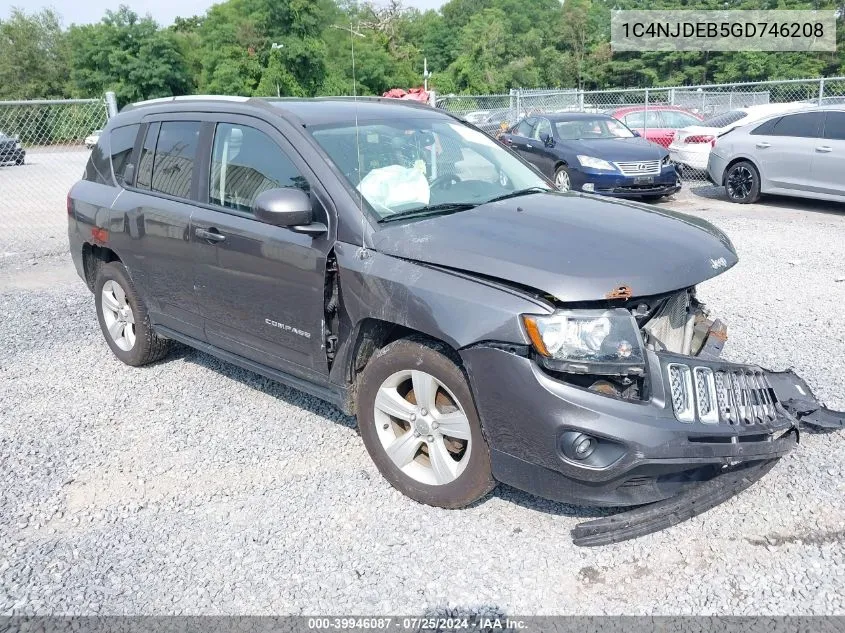 2016 Jeep Compass Latitude VIN: 1C4NJDEB5GD746208 Lot: 39946087