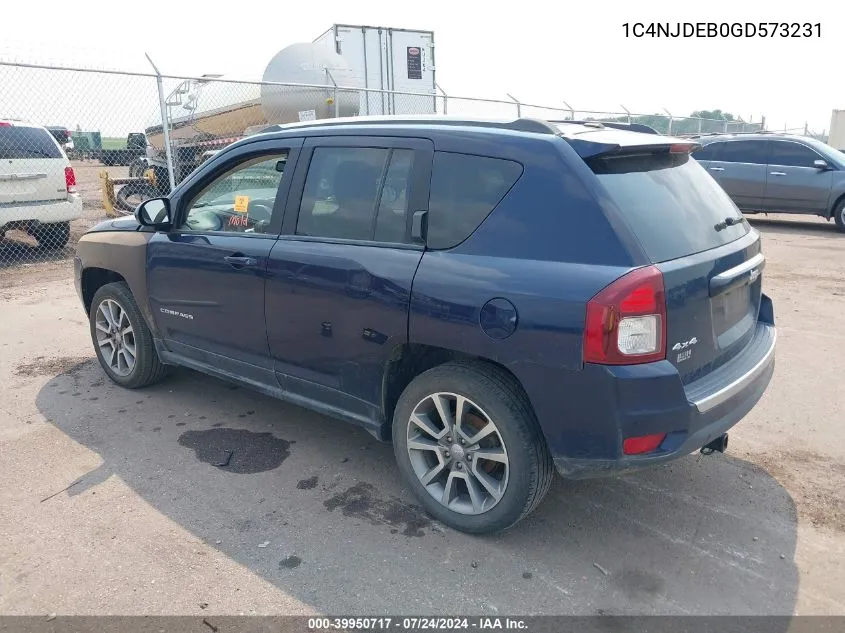 1C4NJDEB0GD573231 2016 Jeep Compass High Altitude Edition