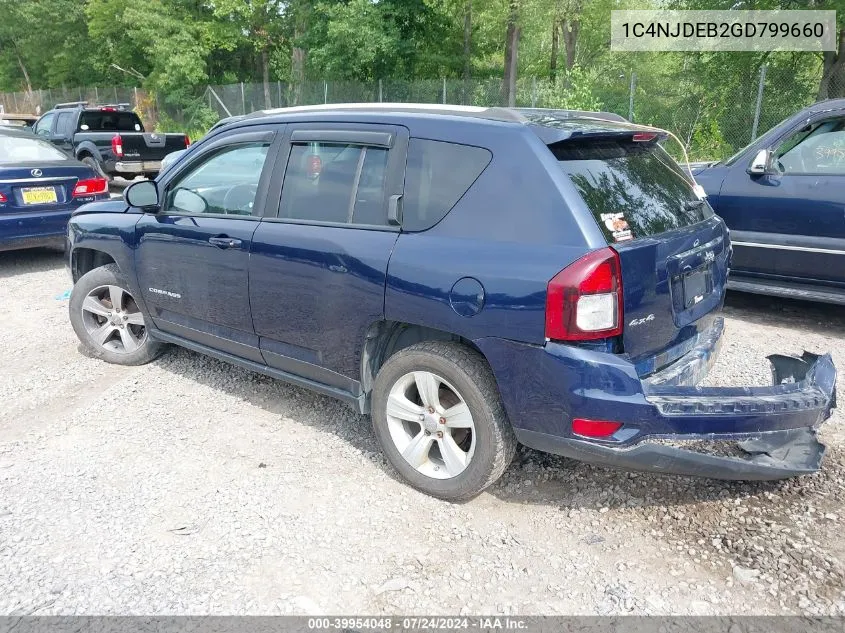 2016 Jeep Compass High Altitude Edition VIN: 1C4NJDEB2GD799660 Lot: 39954048