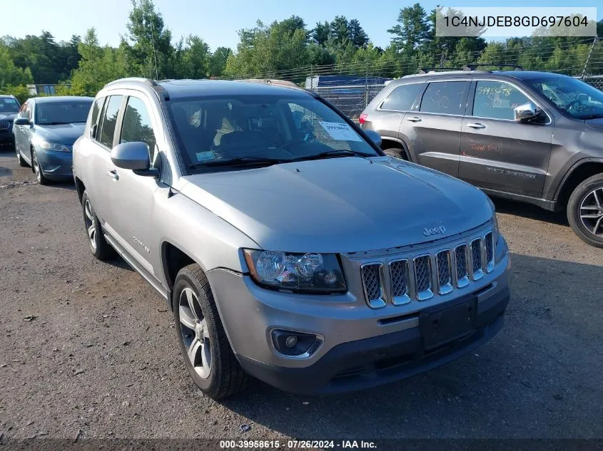 2016 Jeep Compass High Altitude Edition/Latitude VIN: 1C4NJDEB8GD697604 Lot: 39958615