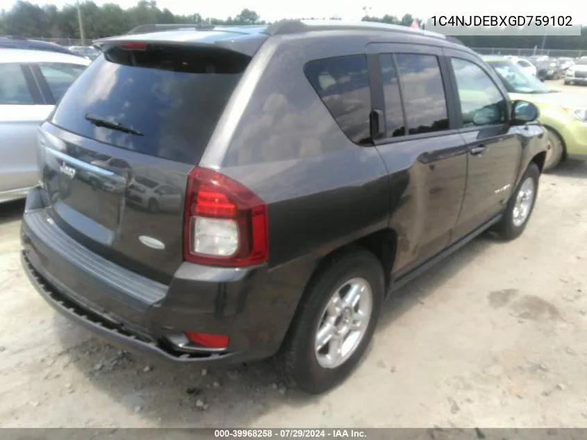 1C4NJDEBXGD759102 2016 Jeep Compass Latitude