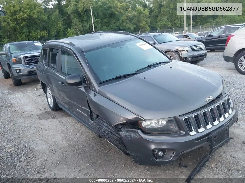 2016 Jeep Compass Sport VIN: 1C4NJDBB5GD662877 Lot: 40000262