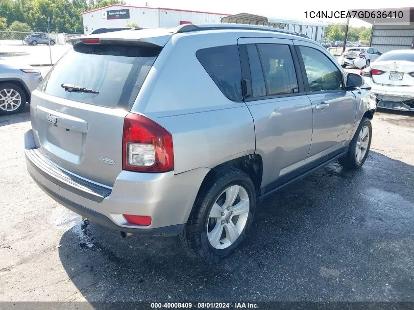 2016 Jeep Compass Latitude VIN: 1C4NJCEA7GD636410 Lot: 40008409