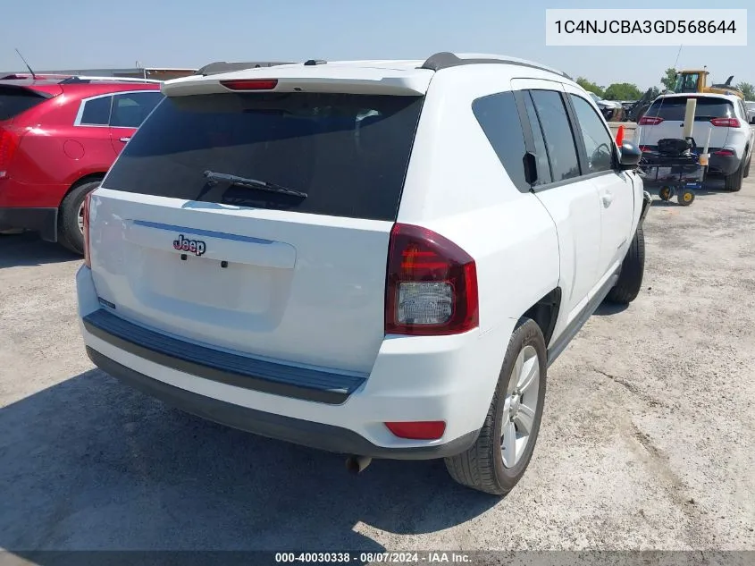 1C4NJCBA3GD568644 2016 Jeep Compass Sport