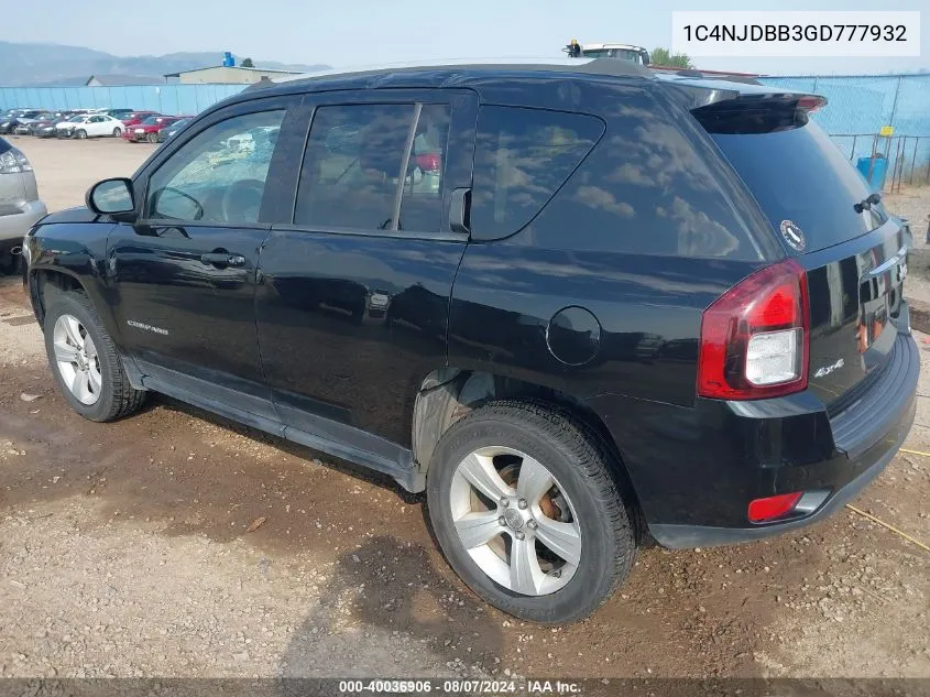 1C4NJDBB3GD777932 2016 Jeep Compass Sport