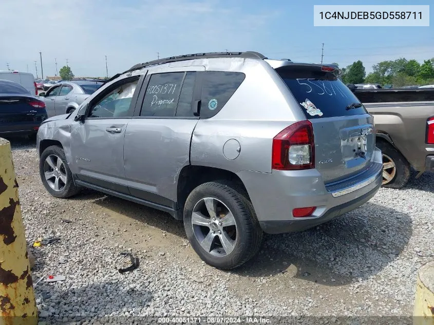 2016 Jeep Compass High Altitude Edition VIN: 1C4NJDEB5GD558711 Lot: 40051371