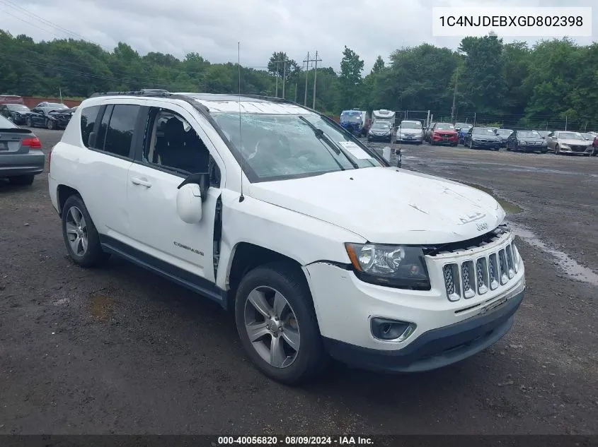 1C4NJDEBXGD802398 2016 Jeep Compass High Altitude Edition