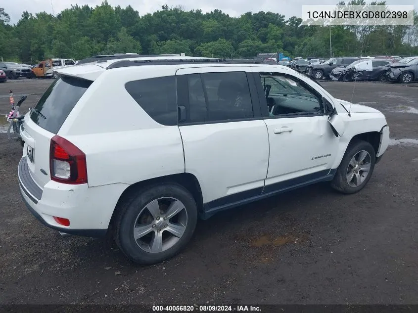 1C4NJDEBXGD802398 2016 Jeep Compass High Altitude Edition