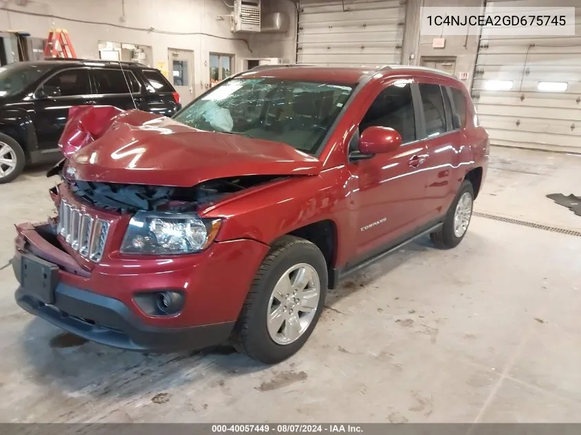 2016 Jeep Compass Latitude VIN: 1C4NJCEA2GD675745 Lot: 40057449