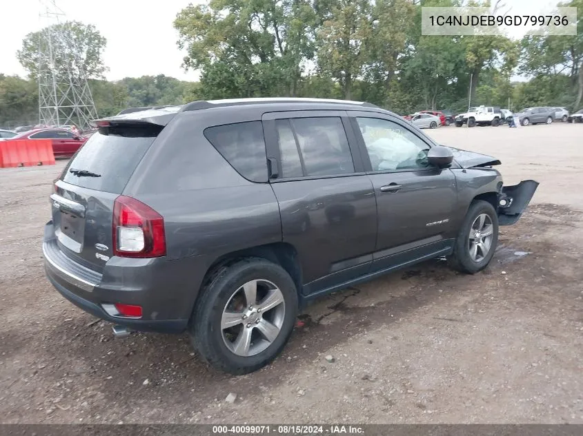 2016 Jeep Compass High Altitude Edition VIN: 1C4NJDEB9GD799736 Lot: 40099071