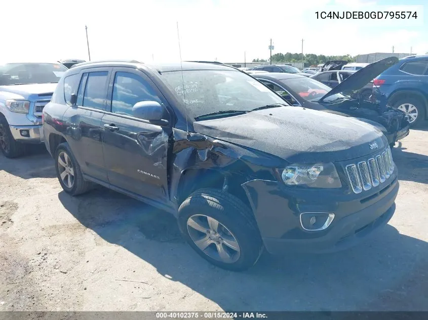 2016 Jeep Compass High Altitude Edition VIN: 1C4NJDEB0GD795574 Lot: 40102375