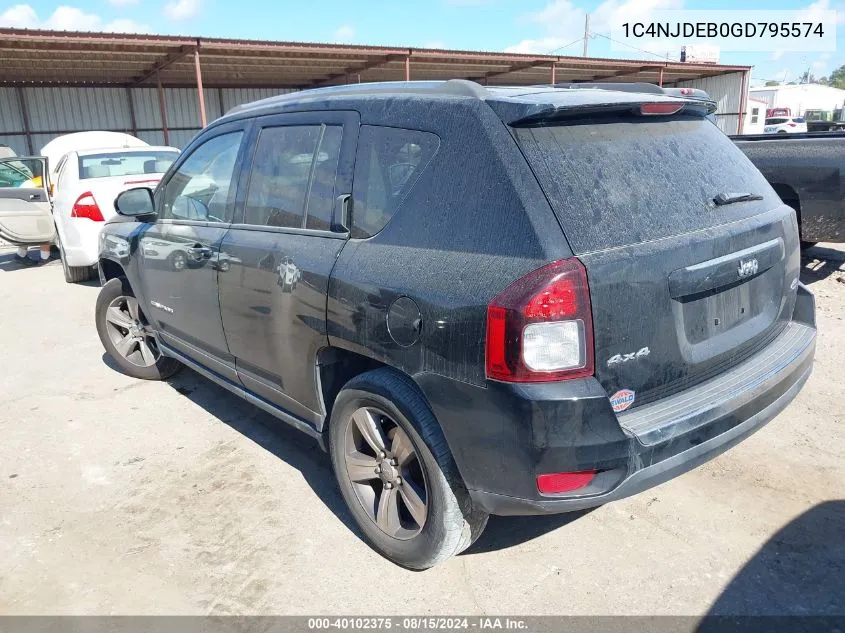 2016 Jeep Compass High Altitude Edition VIN: 1C4NJDEB0GD795574 Lot: 40102375