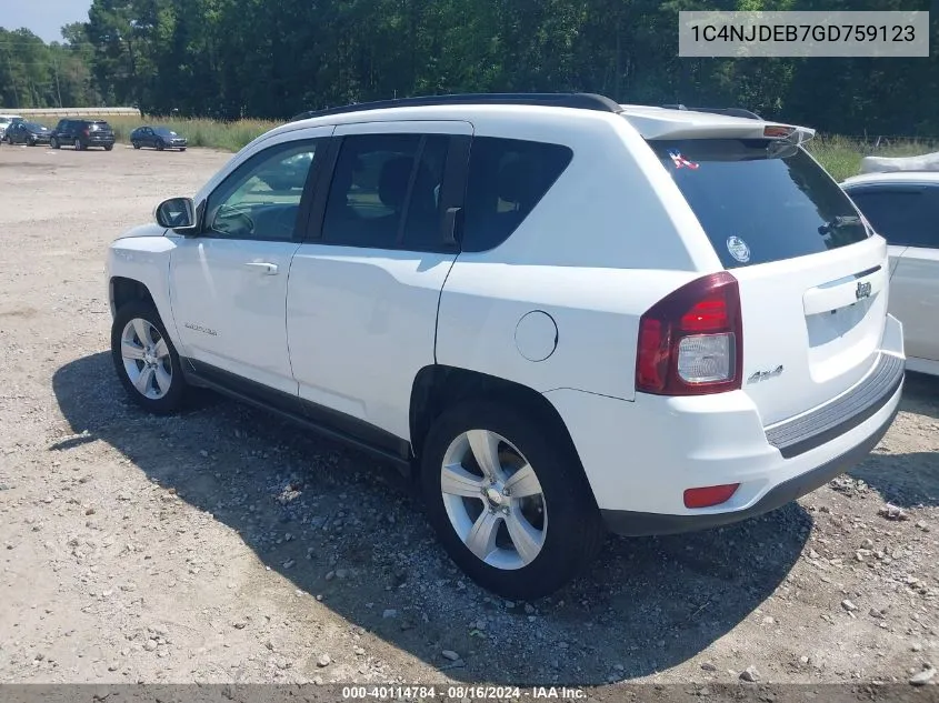 1C4NJDEB7GD759123 2016 Jeep Compass Latitude